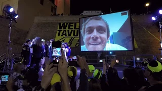 Rossi Skypes To Crowd In Tavullia