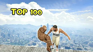 GTA 5 TOP 100 Ragdolls Moments [Funny moments | Fails]