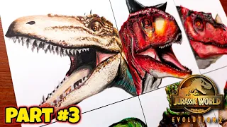 Drawing All Dinosaurs from Jurassic World Evolution 2 | Part 3 (Carnivore)