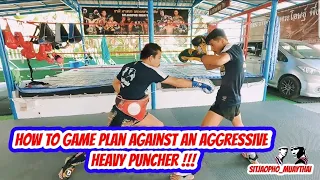 How to game plan against an aggressive heavy puncher#sitjaopho#muaythai#gym#training#tecnic#twins