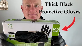 [100 Count] Black Nitrile Disposable Gloves 6 Mil. Chemical Resistance, Latex & Powder Free Gloves