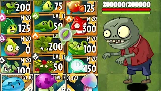 Plants vs Zombies2 100 Zombie vs 100 plants 200 level// pvz2 custom chalenge gameplay?