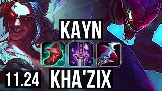 KAYN vs KHA (JNG) | Rank 2 Kayn, 14/1/8, 7 solo kills, Legendary, Rank 18 | EUW Challenger | 11.24