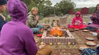 Daily Fire Ceremony at the Haidakhandi Universal Ashram