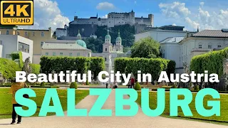 Salzburg Austria, 2024  Walking Tour 4K UHD