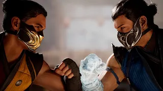 СКОРПИОН ПРОТИВ САБ-ЗИРО ВСЕ ДИАЛОГИ | MORTAL KOMBAT 1