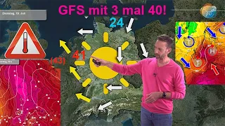 Heißeste Woche des Jahres: GFS macht 3 Tage mit 40°!! Aktuelle Hitze- & Wettervorhersage 16.-24.07.