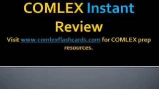 COMLEX USMLE Board Review Lectures Glaucoma Orbital Cellulitis