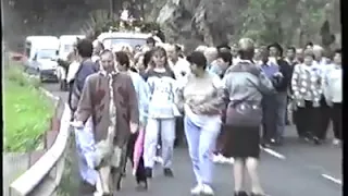 Baile del Tambor - Procesión de la Virgen del Cobre en Tamargada, Vallehermoso, La Gomera.