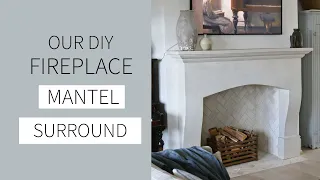 DIY Fireplace Mantel Surround | Faux Cast Stone European Style