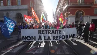 French workers strike over pension reforms