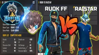 RUOK FF VS RAISTAR | ONLY ONE TAP LEGEND VS INDIAN MOBILE KING - تحدي اسطوري بين ريوك و لاعب هاتف