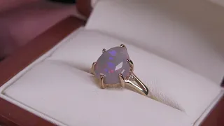 Red & Violet Opal - Amazing 10K Engagement Ring Jewellery