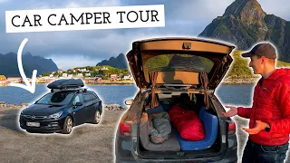 Our CAR CAMPING SETUP (Tour) #vanlifeisoverrated (Opel Astra ST) - Behind the North ep. 3