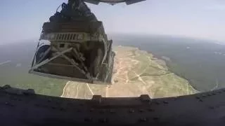 The Air Force dropped 8 armored Humvees out of a plane from 5,000 feet