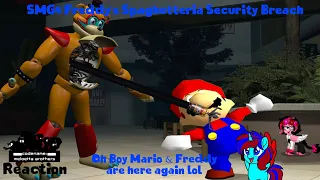 MB Reaction: SMG4 Freddy's Spaghetteria Security Breach (ft. @Pinky._.Mochilight )