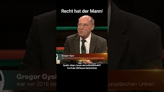 Ausschnitt Gregor Gysi bei Markus Lanz. Vertrauen in die Politik. #shorts #politik #deutschland