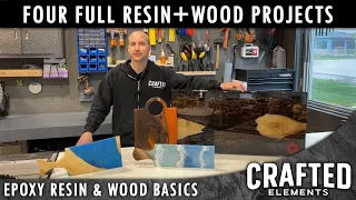 Epoxy Resin & Wood Basics Series - Four Complete Projects From Start To Finish (Part 11/11)