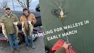 EARLY MARCH WALLEYE TROLLING ON LAKE ERIE