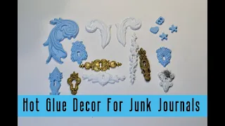 Using Hot Glue & Silicone Molds to Make Junk Journal Decor and Collage Fodder