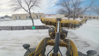 MetalPless Parking Lot Snow Removal Wheel Loader POV - Snow Removal