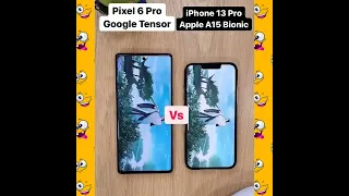 Antutu benchmark testing ( Pixel 6 Pro Google Tensor VS iPhone 13 Pro Apple A15 Bionic )