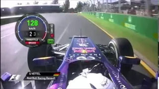 F1 2013 Sebastian Vettel onboard at Australia (FP2) [PURE SOUND]