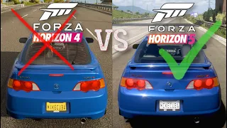 Forza Horizon 5 vs 4 Gameplay and Engine Sounds Comparison Acura RSX Type S