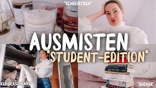 ZIMMER AUSMISTEN als Studentin // Kleiderschrank, Schreibtisch und mehr *satisfying*