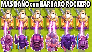 CUAL CARTA HACE MAS DAÑO con BARBARO ROCKERO | NUEVO MODO DE JUEGO CLASH ROYALE