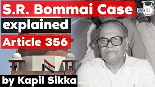 SR Bommai vs Union of India Case - Article 356 of Constitution - Rajasthan Judicial Services Exam