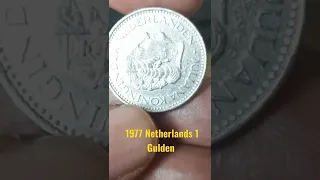 1977 Netherlands 1 Gulden #coin #numismatics #netherlands