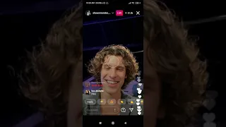 Camila Cabello supporting Shawn Mendes on Instagram live