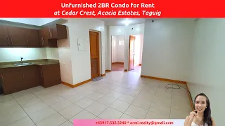 [Rented] 2BR Condo for Rent (H516) at Cedar Crest, Acacia Estates Taguig