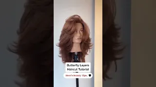 Butterfly Layers Haircut Tutorial #shorts #haircutbyheer