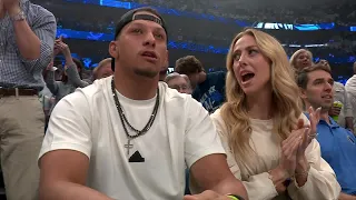 Patrick & Brittany Mahomes courtside for Thunder vs. Mavericks Game 3 👀 | NBA on ESPN