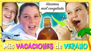 Hacemos MIEL CONGELADA de TIK TOK 🍯 ¡¡FROZEN HONEY!! ¡Mi primer VLOG de VACACIONES! ✈