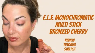 e.l.f. monochromatic multi stick - bronzed cherry - review & tutorial #elfcosmetics