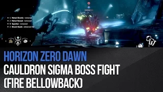 Horizon Zero Dawn - Cauldron SIGMA Boss Fight (Fire Bellowback)