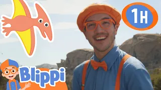 Blippi x T-Rex Crossover Learn About Dinos 🦖 | Blippi Learns Something New | Videos for Kids 🔵🟠
