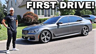 I DRIVE My Dad's NEW BMW 7 Series FAST! *750I M SPORT REVIEW*