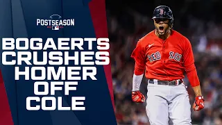 Xander Bogaerts hits first home run of the postseason! A dead-center shot off Gerrit Cole!