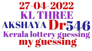 Akshaya Kerala lottery guessing  546  26-04-2022
