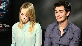 Spider-Man's Andrew Garfield and Emma Stone jokingly squabble during interview