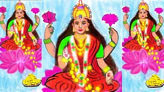 How to Draw Laxmi Mata || Goddess Laxmi Drawing Step by Step || Maa Laxmi Drawing