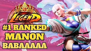 SF6 - BABAAAAA (Manon) #1 RANKED - Legend MANON Gameplay - STREET FIGHTER 6