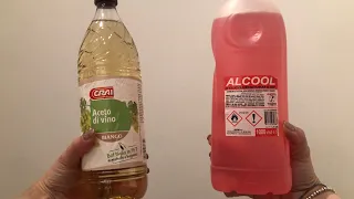 Mescola ALCOL e ACETO e guarda il risultato! Risparmierai soldi nelle pulizie