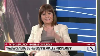 Patricia Bullrich: "Había cambios de favores sexuales por planes"