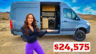 Mercedes Sprinter Camper Van Build For Less Than $25k - Van Life Tour