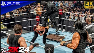 "WWE 2K24 Intense Tag Team Action: New Bloodline vs The Shield Showdown" | WWE 2k24 Gameplay 🔥🔥